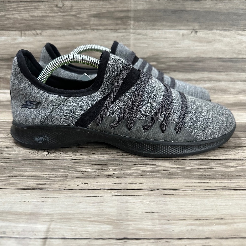 Skechers Go Step Lite Sneaker Womens 6 Gray Goga Max Comfort Slip On Shoes 14751